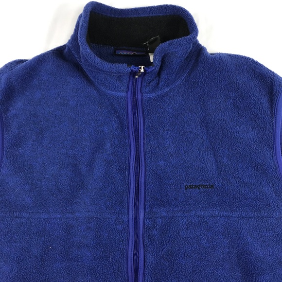 Patagonia Men Blue Synchilla Full Zip Fleece Vest - Picture 2 of 4